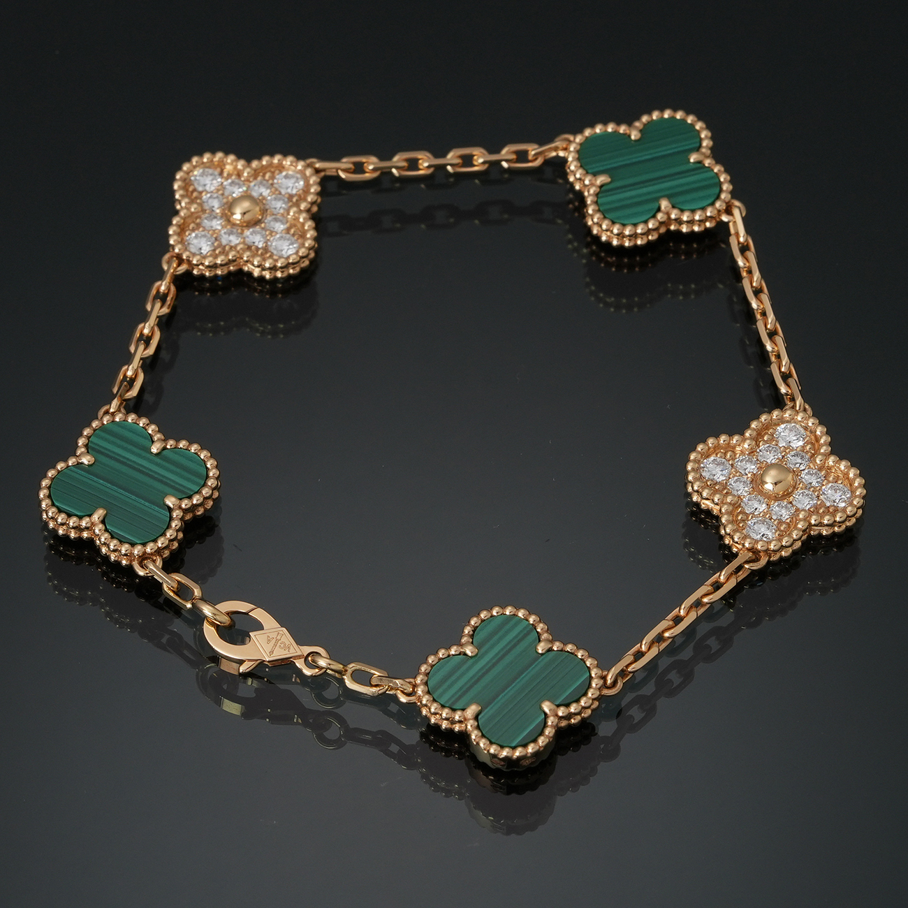 VAN CLEEF & ARPELS(USED)반클리프 VCAR07GQ00 5모티브 빈티지 알함브라 브레이슬릿